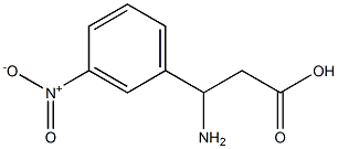 (RS)-3-amino-3-(3-nitrophenyl)propionic acid 구조식 이미지