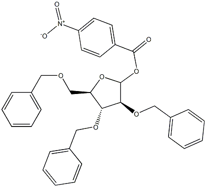 2,3,5-tri-O-benzyl-1-O-p-nitrobenzoyl-D-arabinofuranose Structure