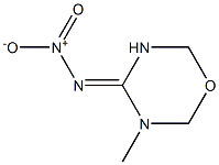3-methyl-4-nitroimino-perhydro-1,3,5-oxadiazine Structure