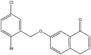 7-(2-bromo-5-chlorobenzyloxy)-1-naphthalenone 구조식 이미지