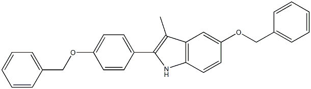 5-(Benzyloxy)-2-(4-(benzyloxy)phenyl)-3-methyl-1H-indole 구조식 이미지