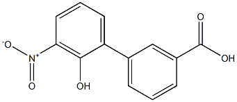 2'-hydroxy-3'-nitro-[1,1'-biphenyl]-3-carboxylic acid 구조식 이미지