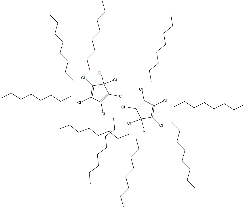 Bis(hexachlorocyclopentadiene) non-octane Structure