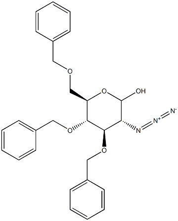 2-Azido-3,4,6-tri-O-benzyl-2-deoxy-D-glucopyranose Structure