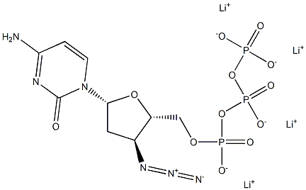 3'-Azido-2',3'-dideoxycytidine-5'-triphosphate lithium salt - 10 mM aqueous solution Structure