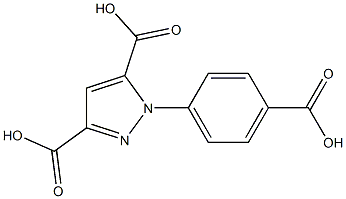 1-(4-Carboxy-phenyl)-1H-pyrazole-3,5-dicarboxylic acid 구조식 이미지