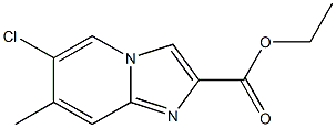 6-Chloro-7-methyl-imidazo[1,2-a]pyridine-2-carboxylic acid ethyl ester 구조식 이미지