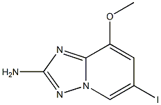 6-Iodo-8-methoxy-[1,2,4]triazolo[1,5-a]pyridin-2-ylamine Structure