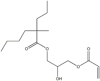 2-hydroxy-3-(prop-2-enoyloxy)propyl 2-methyl-2-propylhexanoate Structure