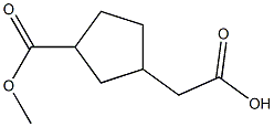 2-(3-(methoxycarbonyl)cyclopentyl)acetic acid Structure