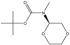 (R)-tert-butyl (1,4-dioxan-2-yl)methylcarbamate Structure