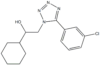 2-(5-(3-chlorophenyl)-1H-tetrazol-1-yl)-1-cyclohexylethanol Structure