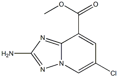 2-Amino-6-chloro-[1,2,4]triazolo[1,5-a]pyridine-8-carboxylic acid methyl ester 구조식 이미지