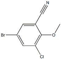 5-Bromo-3-chloro-2-methoxy-benzonitrile 구조식 이미지