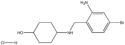 (1s,4s)-4-((2-amino-4-bromobenzyl)amino)cyclohexan-1-ol hydrochloride Structure