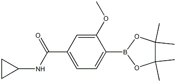 N-Cyclopropyl-3-methoxy-4-(tetramethyl-1,3,2-dioxaborolan-2-yl)benzamide Structure