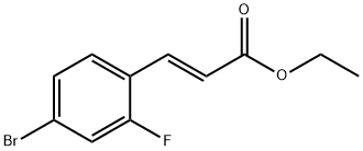 Ethyl (2E)-3-(4-bromo-2-fluorophenyl)prop-2-enoate 구조식 이미지
