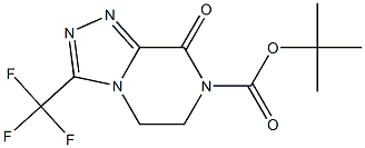 tert-Butyl 8-Oxo-3-(trifluoromethyl)-5,6-dihydro-[1,2,4]triazolo[4,3-a]pyrazine-7(8H)-carboxylate 구조식 이미지