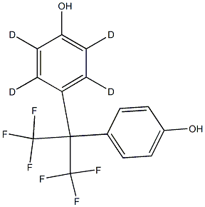 2,2-Bis-(4-hydroxyphenyl)hexafluoropropane-d4 Structure