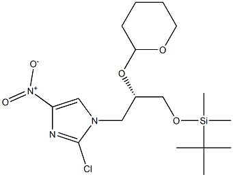 2-Chloro-1-[(2S)-3-[[(1,1-dimethylethyl)dimethylsilyl]oxy]-2-[(tetrahydro-2H-pyran-2-yl)oxy]propyl]-4-nitro-1H-imidazole Structure