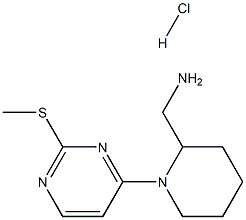 (1-(2-(Methylthio)pyrimidin-4-yl)piperidin-2-yl)methanamine hydrochloride Structure