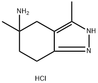 3,5-dimethyl-4,5,6,7-tetrahydro-2H-indazol-5-amine dihydrochloride Structure