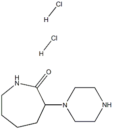 3-(piperazin-1-yl)azepan-2-one dihydrochloride 구조식 이미지