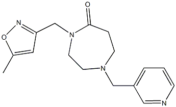 4-[(5-METHYLISOXAZOL-3-YL)METHYL]-1-(PYRIDIN-3-YLMETHYL)-1,4-DIAZEPAN-5-ONE Structure