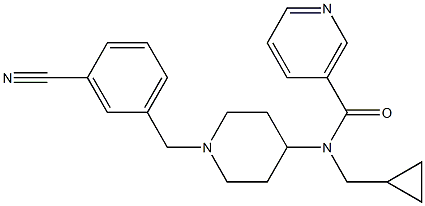 N-[1-(3-CYANOBENZYL)PIPERIDIN-4-YL]-N-(CYCLOPROPYLMETHYL)NICOTINAMIDE Structure
