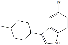 5-BROMO-3-(4-METHYL-PIPERIDIN-1-YL)-1H-INDOLE 구조식 이미지