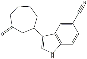 3-(3-OXO-CYCLOHEPTYL)-1H-INDOLE-5-CARBONITRILE 구조식 이미지