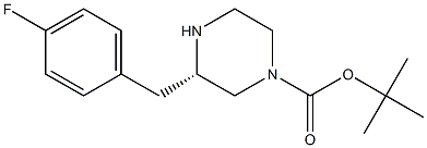 (S)-3-(4-FLUORO-BENZYL)-PIPERAZINE-1-CARBOXYLIC ACID TERT-BUTYL ESTER Structure