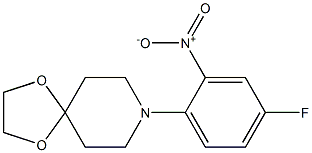 8-(4-FLUORO-2-NITROPHENYL)-1,4-DIOXA-8-AZASPIRO[4.5]DECANE 구조식 이미지