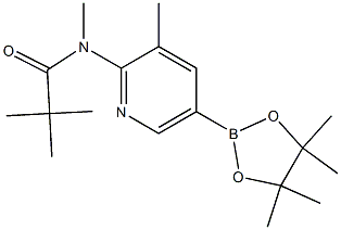 N-[3-METHYL-5-(4,4,5,5-TETRAMETHYL-[1,3,2]-DIOXABOROLAN-2-YL)PYRIDIN-2-YL]-N-METHYL-2,2-DIMETHYLPROPANAMIDE Structure