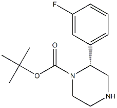 (R)-2-(3-FLUORO-PHENYL)-PIPERAZINE-1-CARBOXYLIC ACID TERT-BUTYL ESTER Structure