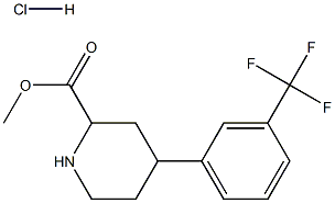 METHYL 4-(3-(TRIFLUOROMETHYL)PHENYL)PIPERIDINE-2-CARBOXYLATE HYDROCHLORIDE Structure