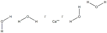 Calcium iodide tetrahydrate Structure