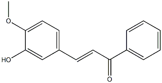 4Methoxy-3-HydroxyChalcone 구조식 이미지
