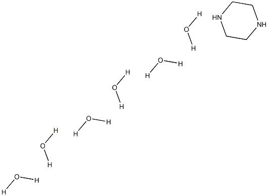 1,4-Diazacyclohexane hexahydrate 구조식 이미지