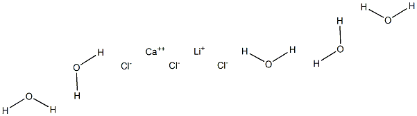 Lithium calcium chloride pentahydrate 구조식 이미지
