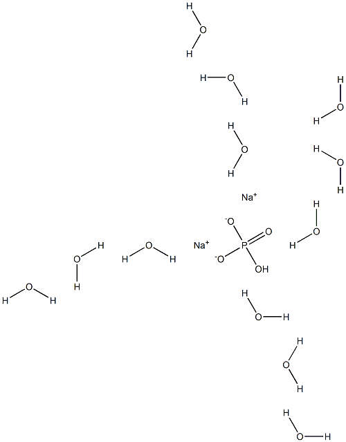 Sodium hydrogen orthophosphate dodecahydrate 구조식 이미지