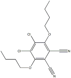 1,4-dibutoxy-2,3-dichloro-5,6-dicyanobenzene 구조식 이미지