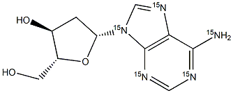 2'-Deoxyadenosine-15N5 Structure