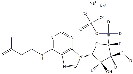 N6-Isopentenyladenosine-5'-monophosphate-D6 sodium salt Structure