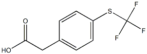 p-Trifluoromethylthiophenylacetic acid Structure