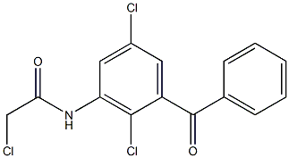2-chloroacetamido-2,5-dichloro-benzophenone 구조식 이미지