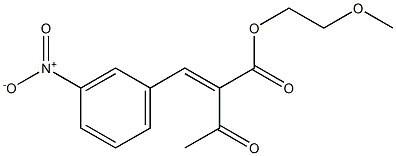 2- (3-nitrophenyl methylene) methoxy ethyl acetoacetate Structure