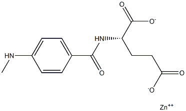 p-Methylaminobenzoylglutamic acid zinc salt Structure