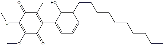 6- (10-decyl-hydroxyphenyl) -2,3-dimethoxy-5-methyl-1,4-benzoquinone 구조식 이미지