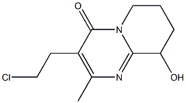 3- (2-chloroethyl) -6,7,8,9-tetrahydro-9-hydroxy-2-methyl -4H- pyrido [1,2-A] pyrimidin-4-one Structure